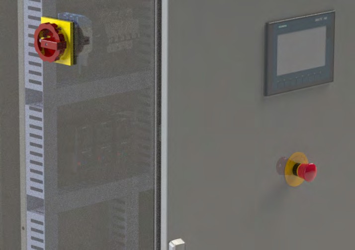 Tablero de control y automatización — vista frontal
